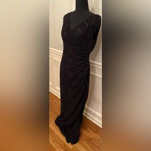 Ralph Lauren formal black lace evening gown Size 12
